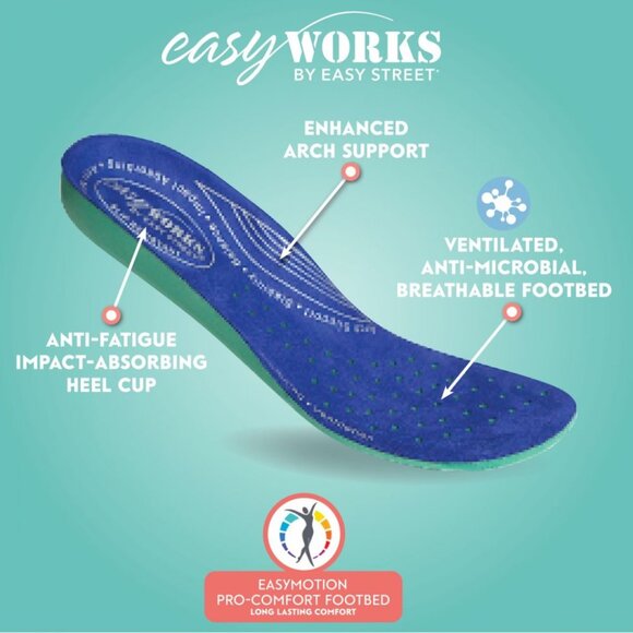 Easy Works by Easy Street Women's Breast Cancer Awareness Work Clogs Shoes 9.5 - Picture 16 of 16